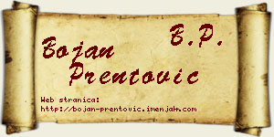 Bojan Prentović vizit kartica